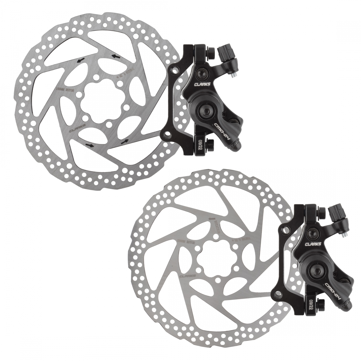 Clarks CMD-24 Mechanical Disc Brake Set 160/180mm Post Mount for