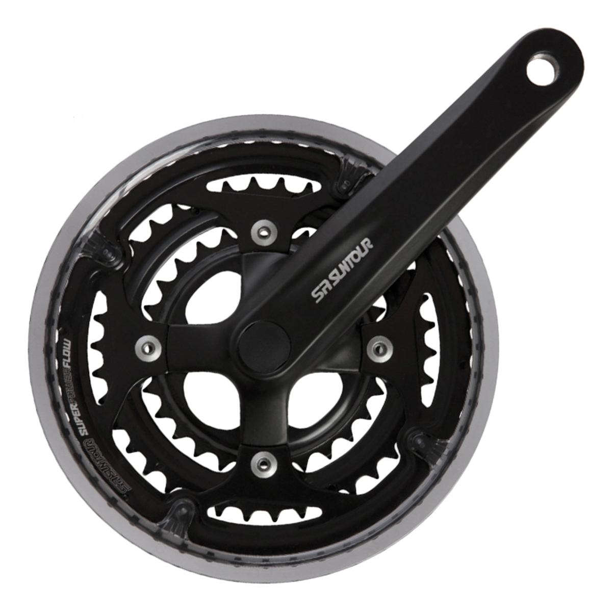 Sr Suntour XCE Crankset 3x6/7/8 Speed 170mm Riveted No Chainring