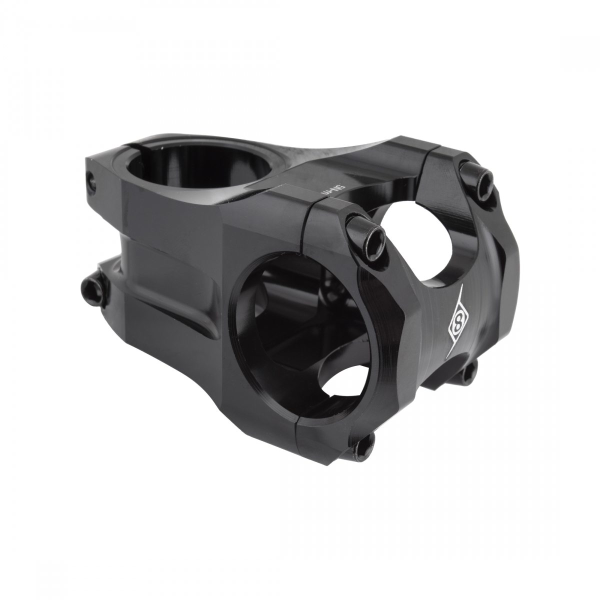 Origin8 Flux MTB Stem 45mm Stem Length 31.8mm Bar Clamp Black