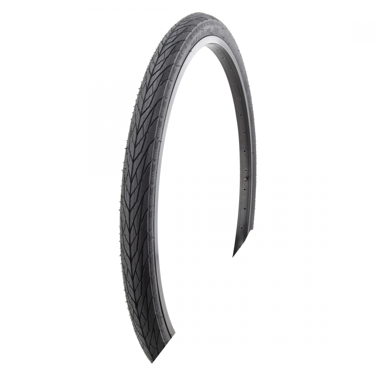 Pack De 2 Pneus Vélo Route Sunlite City Slick II 700x42 - Pliables, TPI 85, Noir Réfléchissant