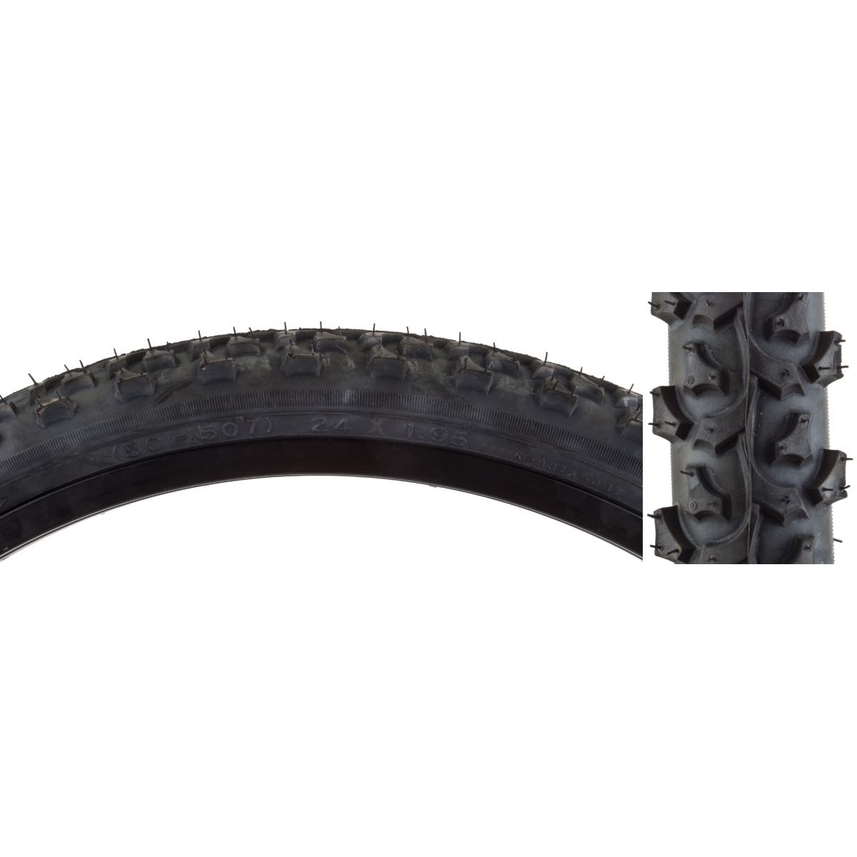Sunlite MTB Alpha Bite 24x195 Clincher Tire - Wired BlackBlack Reflective 6490₽