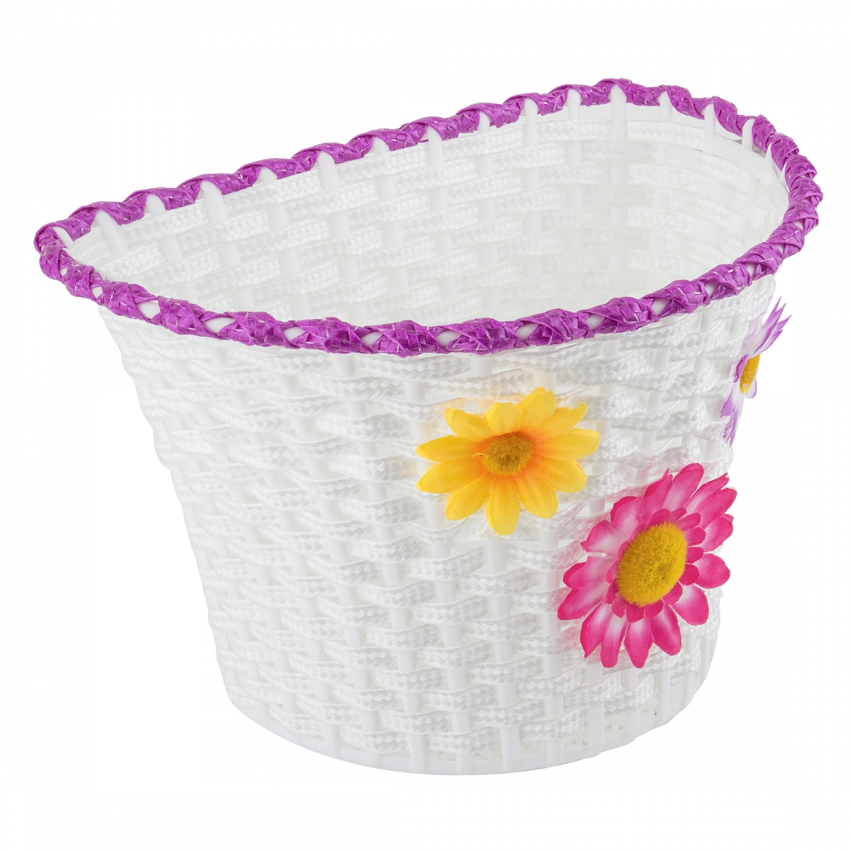 Sunlite-Classic-Flower-Basket-Basket-White-Synthetic_BSKT0284_Bicycle-Baskets
