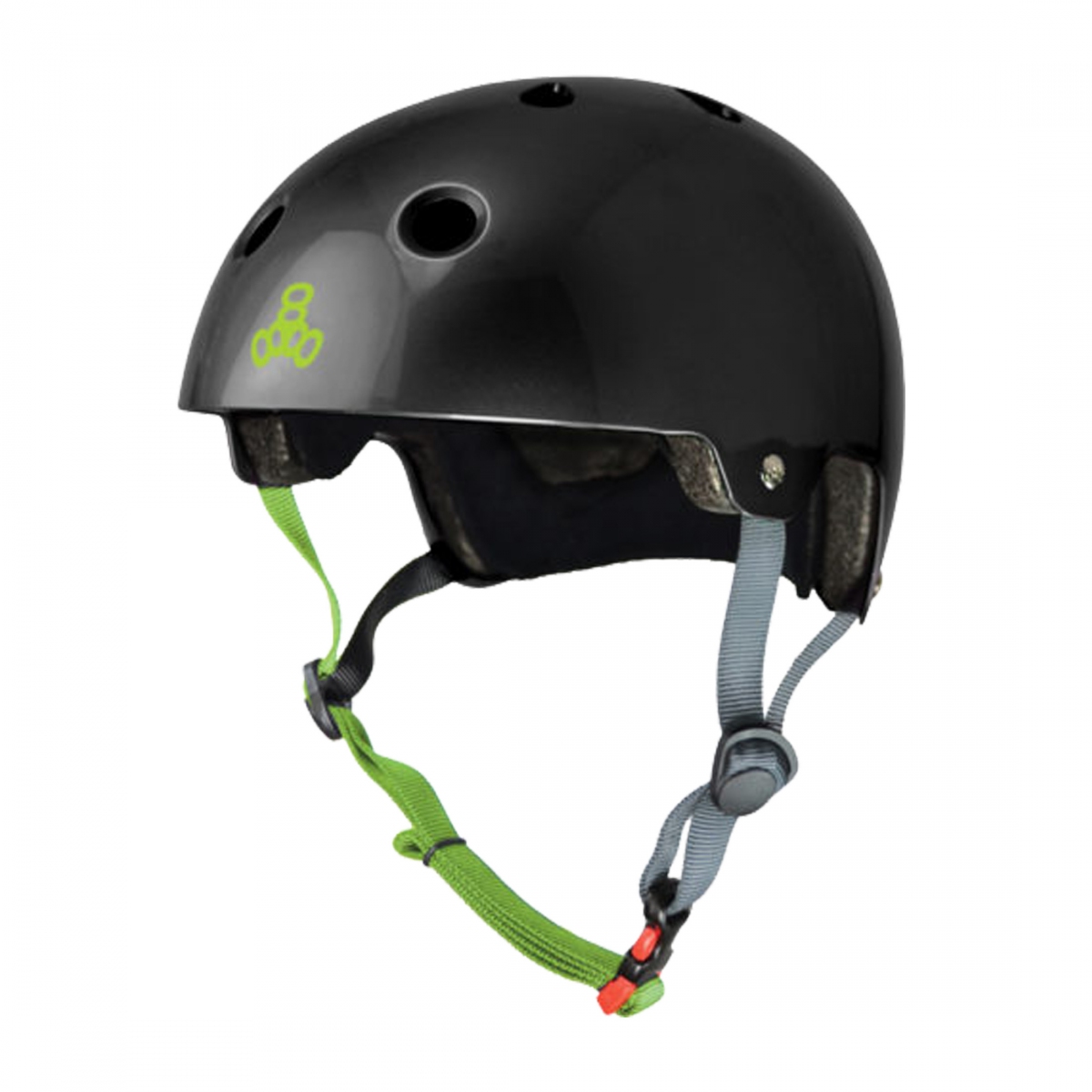 Triple-Eight-Dual-Certified-X-Small-Small-18.9-to-21.3`-(48-to-54-cm)-Half-Face--Eps-Liner--Adjustable-Fitting-Black-Zest-Gloss_HLMT2630_Bicycle-Helmets
