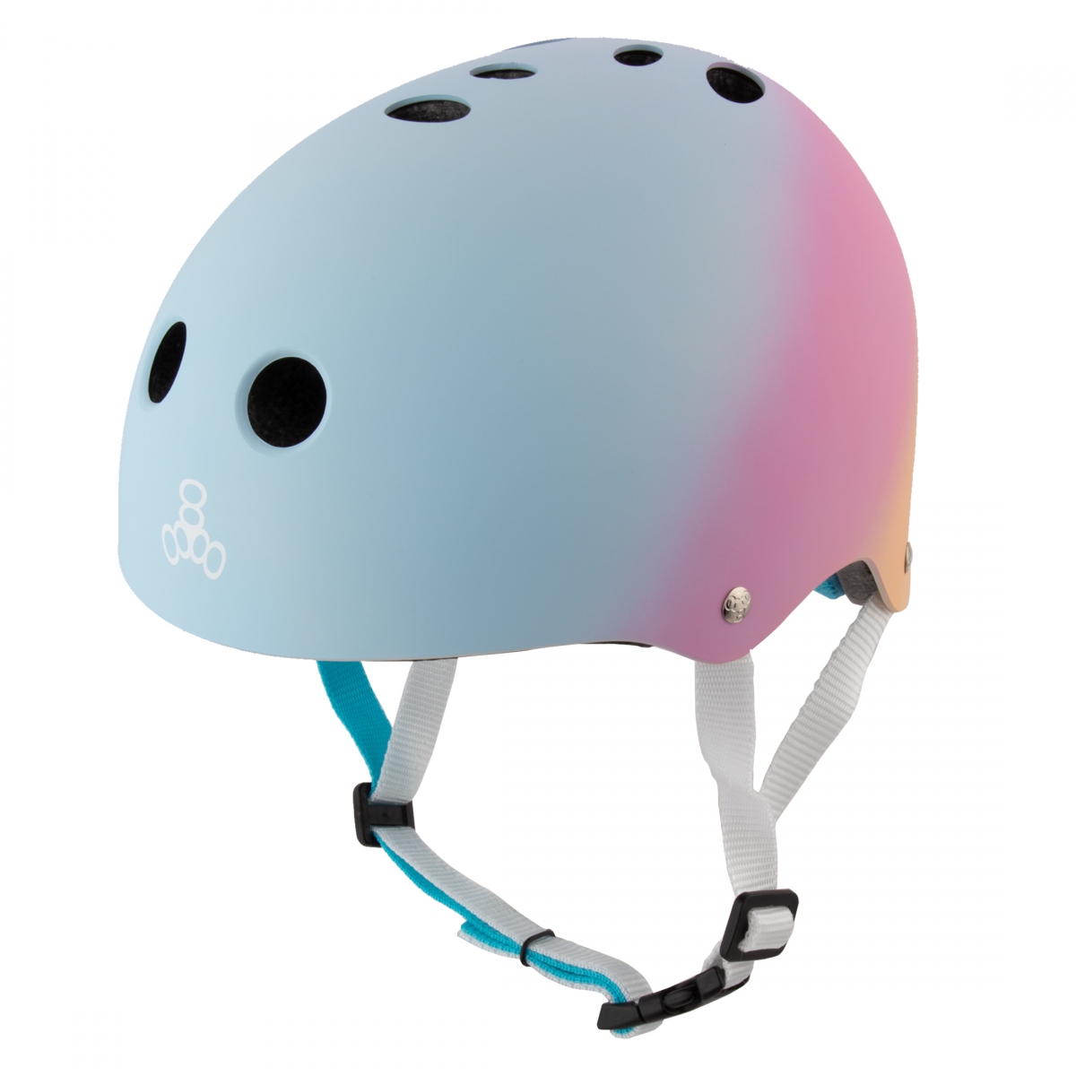 Triple-Eight-The-Certified-Sweatsaver-X-Small-Small-20-to-21-1-4`-(51-to-54-cm)-Half-Face--Adjustable-Fitting-Sunset-Fade_HLMT2735_Bicycle-Helmets