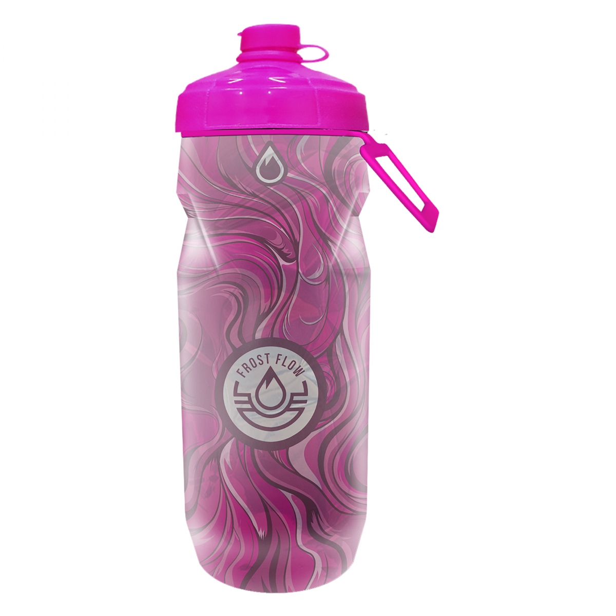 20oz Insulated Psychedelic Swirl Pink Water Bottle with Leak-Proof Cap 4090₽