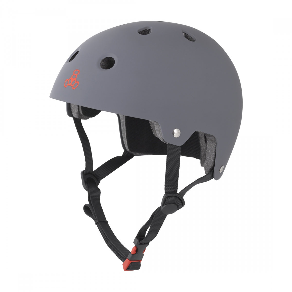 Triple-Eight-Dual-Certified-X-Small-Small-18.9-to-21.3`-(48-to-54-cm)-Half-Face--Eps-Liner--Adjustable-Fitting-Gun-Matte_HLMT2751_Bicycle-Helmets